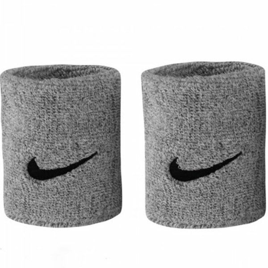 Headware * | On Sale Nike Swoosh Wrisband Grey Nnn04-051