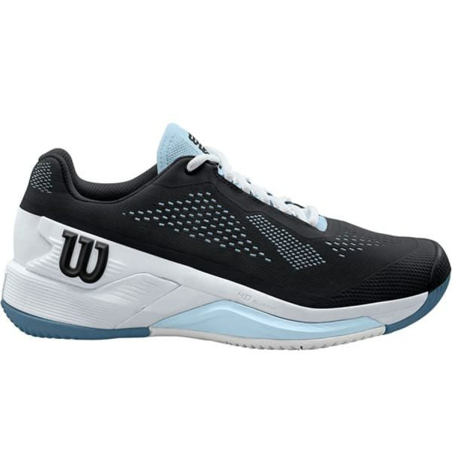 Shoes * | Half Off Wilson Rush Pro 4.0 Women'S Tennis Shoe Black/China Blue