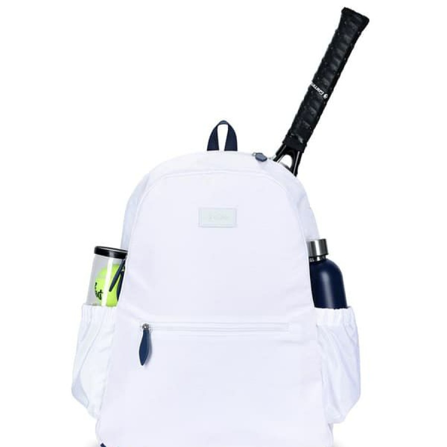 Bags * | Half Off Ame And Lulu Courtside Tennis Backpack 2.0 White