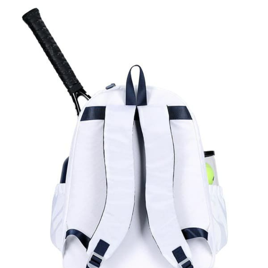 Bags * | Half Off Ame And Lulu Courtside Tennis Backpack 2.0 White