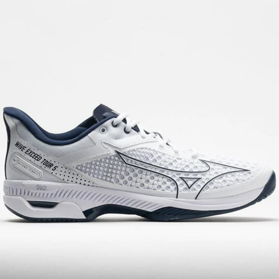 Shoes * | Discount Online Mizuno Wave Exceed Tour 5 Men'S Tennis Shoe White