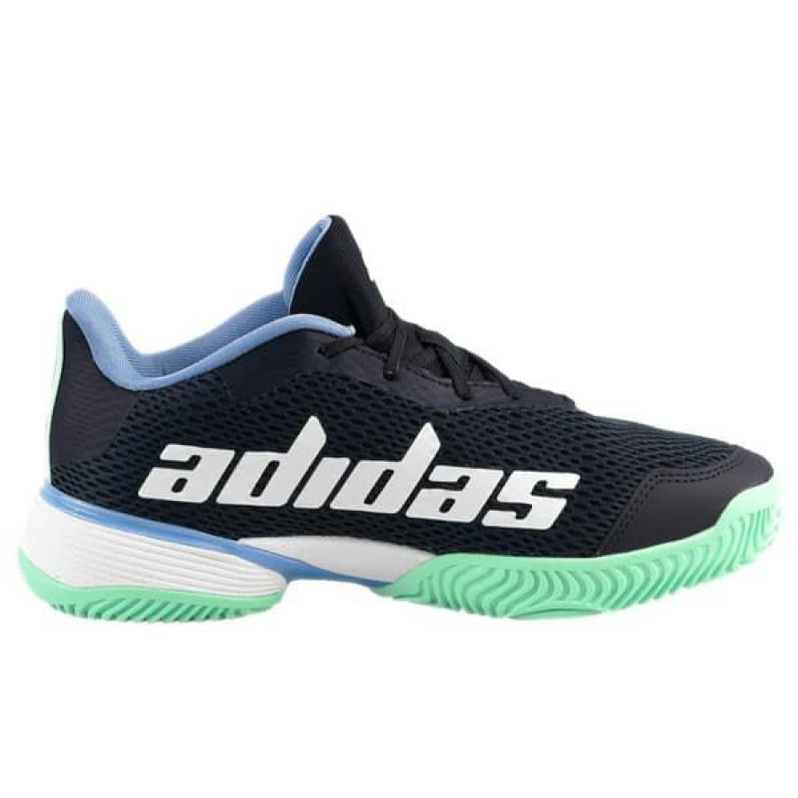 Shoes * | Limit Offer Adidas Barricade K Junior Tennis Shoe Ink/White Hp9695