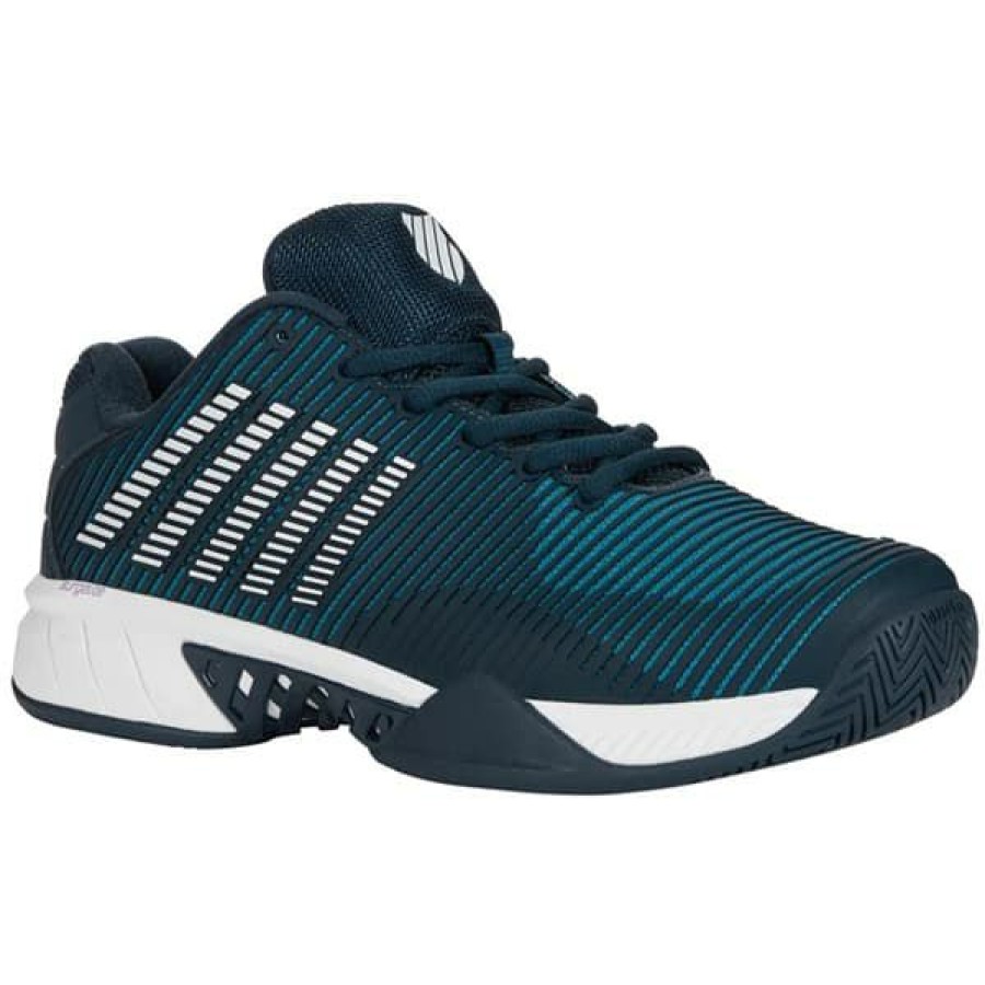 Shoes * | Clearance K-Swiss Hypercourt Express 2 Wide 2E Men'S Tennis Shoe Reflective Pond