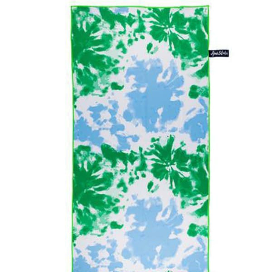 Accessories * | Special Offers Ame And Lulu Green Blue Tie Dye Sport Towel