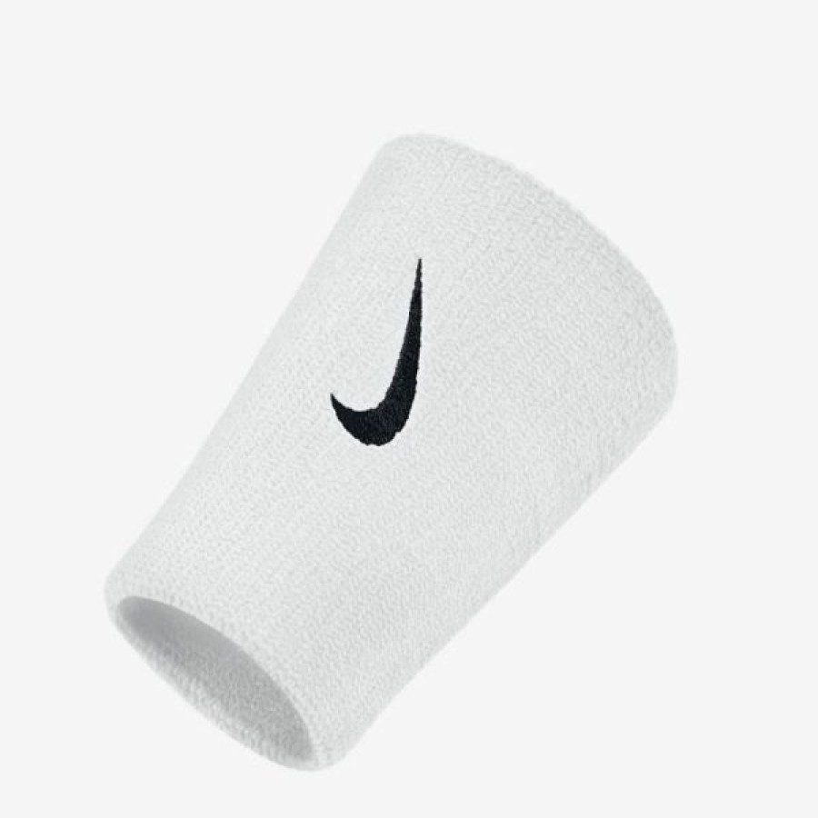 Headware * | Limit Offer Nike Premier Doublewide Tennis Wristbands White