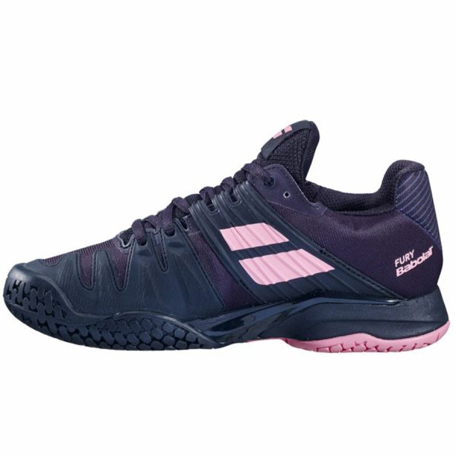 Shoes * | Limit Offer Babolat Propulse Fury Women'S Tennis Shoe Black/Pink