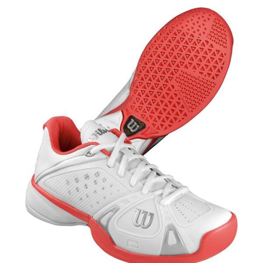 Shoes * | Limit Offer Wilson Rush Pro 2 Junior Tennis Shoe White/Cherry Wrs317940