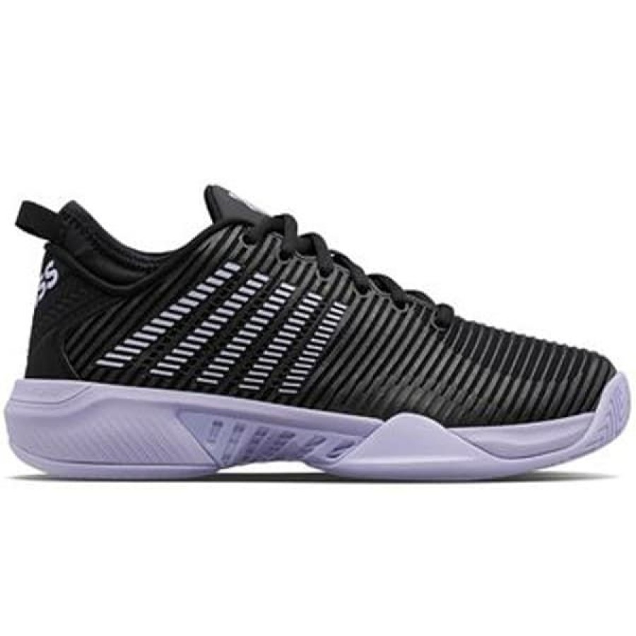 Shoes * | Prefential Price K-Swiss Hypercourt Supreme Women'S Tennis Shoe Black/Purple 96615-016