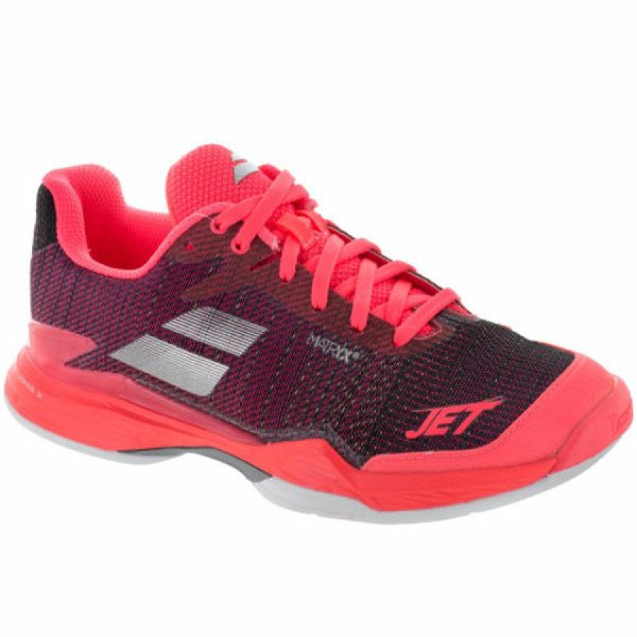 Shoes * | Sales Online Babolat Jet Mach Ii Women'S Tennis Shoe Fluo Pink/Fandango Pink