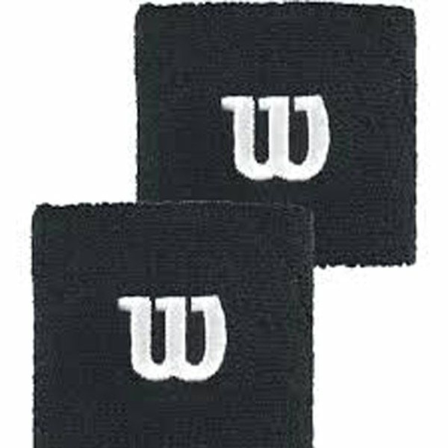 Accessories * | Special Offers Wilson Wristbands Black Wr5602700