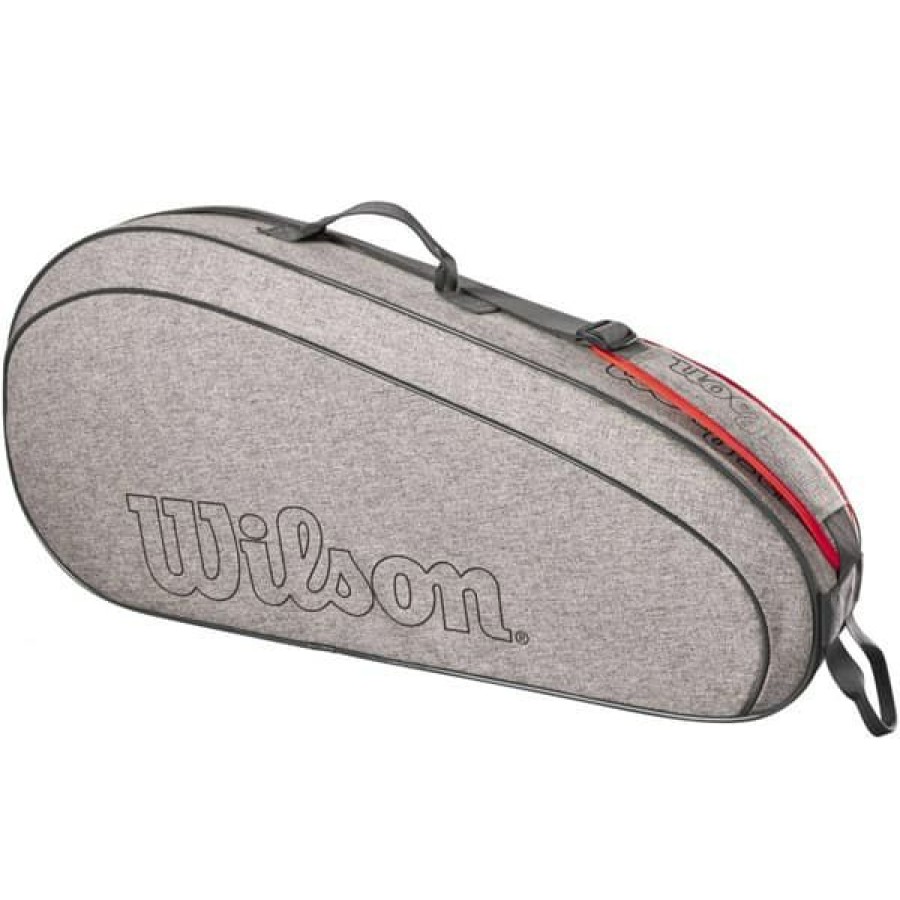 Bags * | Sales Online Wilson Team 3 Pack Tennis Bag Heather Grey