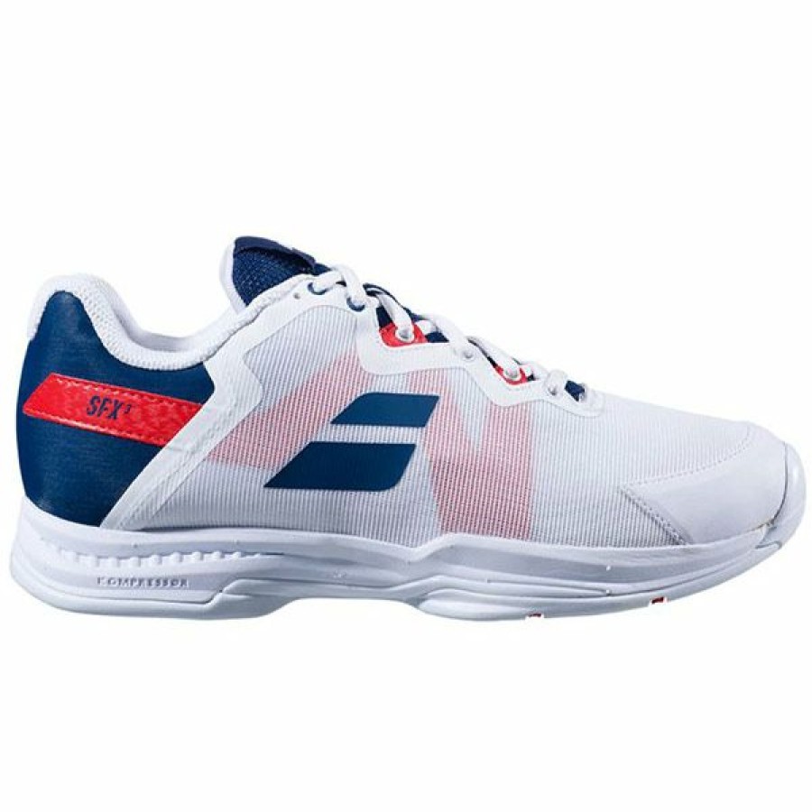 Shoes * | Sales Online Babolat Sfx 3 All Court Men'S Tennis Shoe White