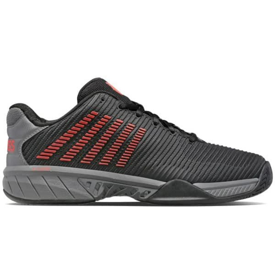 Shoes * | Half Off K-Swiss Hypercourt Express 2 Wide 2E Men'S Tennis Shoe Jet Black/Orange