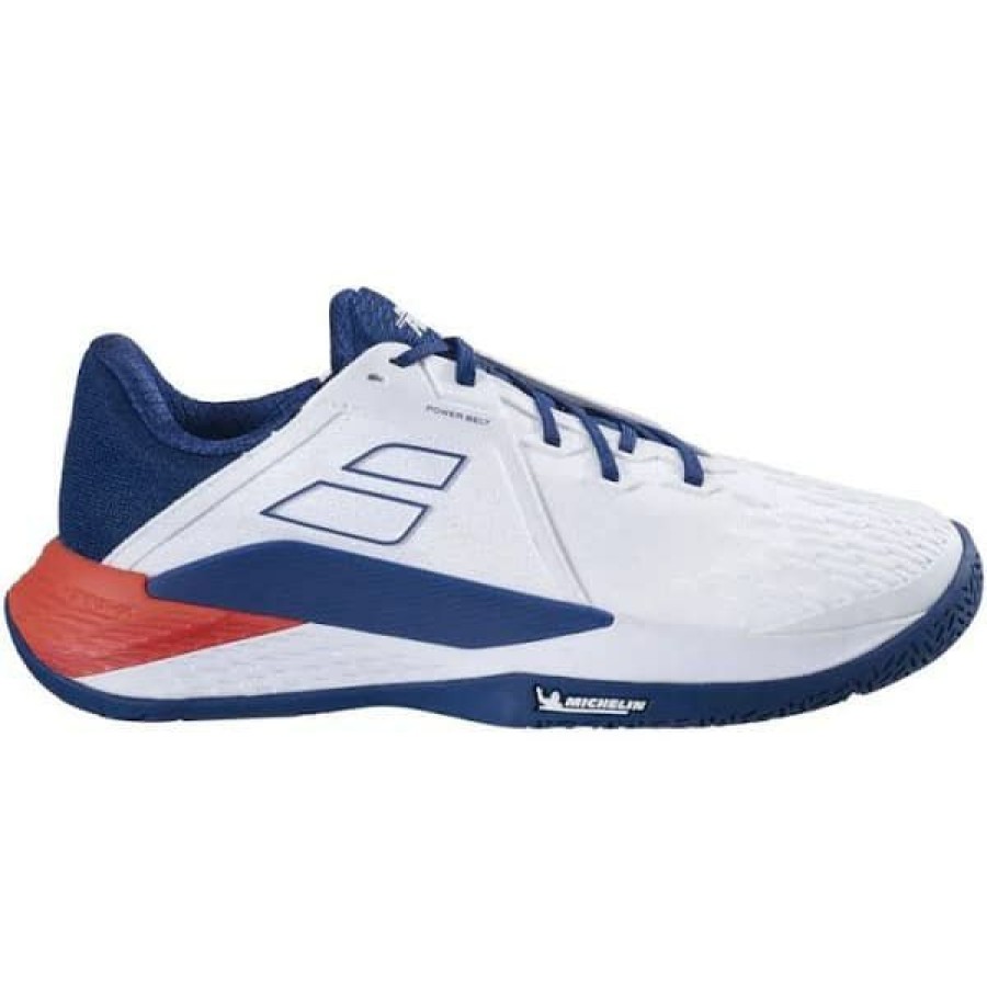 Shoes * | Special Offers Babolat Propulse Fury 3 Ac Men'S Tennis Shoe White