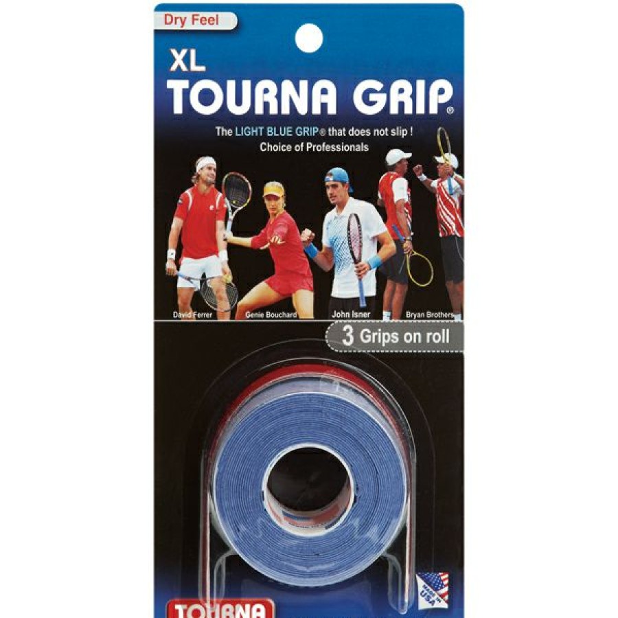 Accessories * | Clearance Tourna Grip Overgrip Xl Original Blue 3 Pack