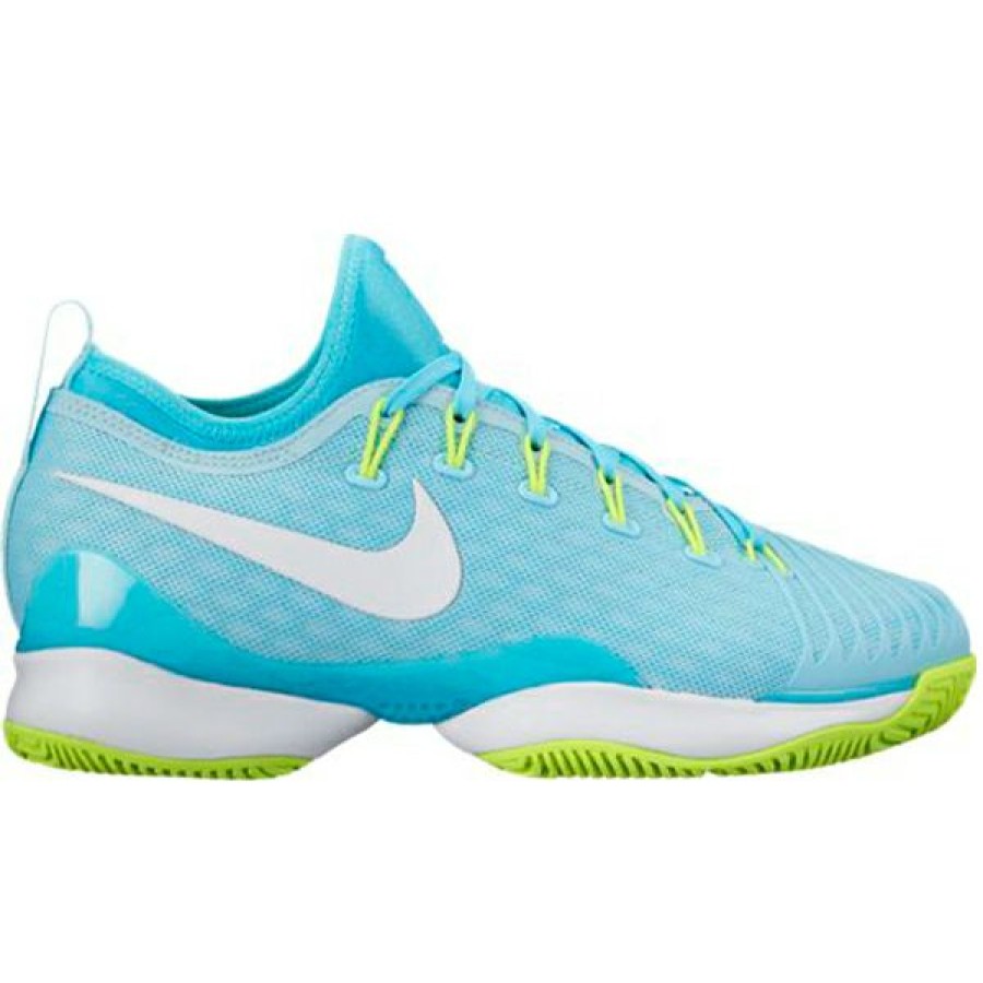 Shoes * | Half Off Nike Air Zoom Ultra React Women'S Tennis Shoe Still Blue/Volt 859718-400