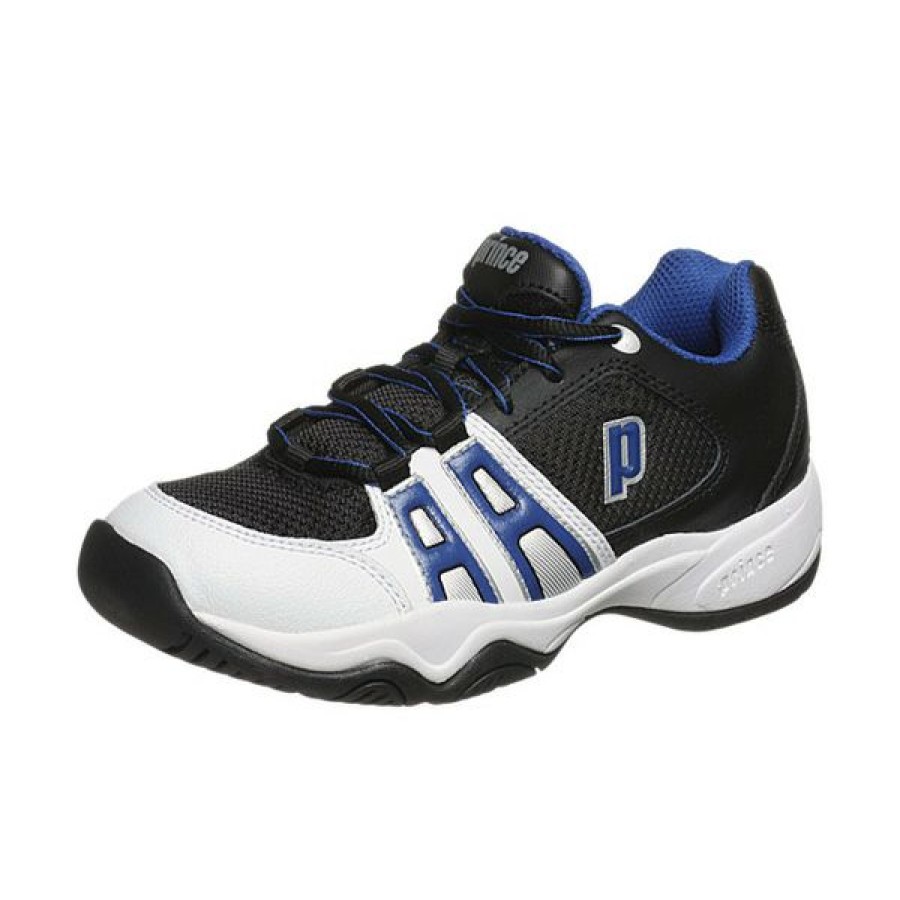 Shoes * | On Sale Prince Junior T14 Tennis Shoes Black/Royal Blue 8P399-081