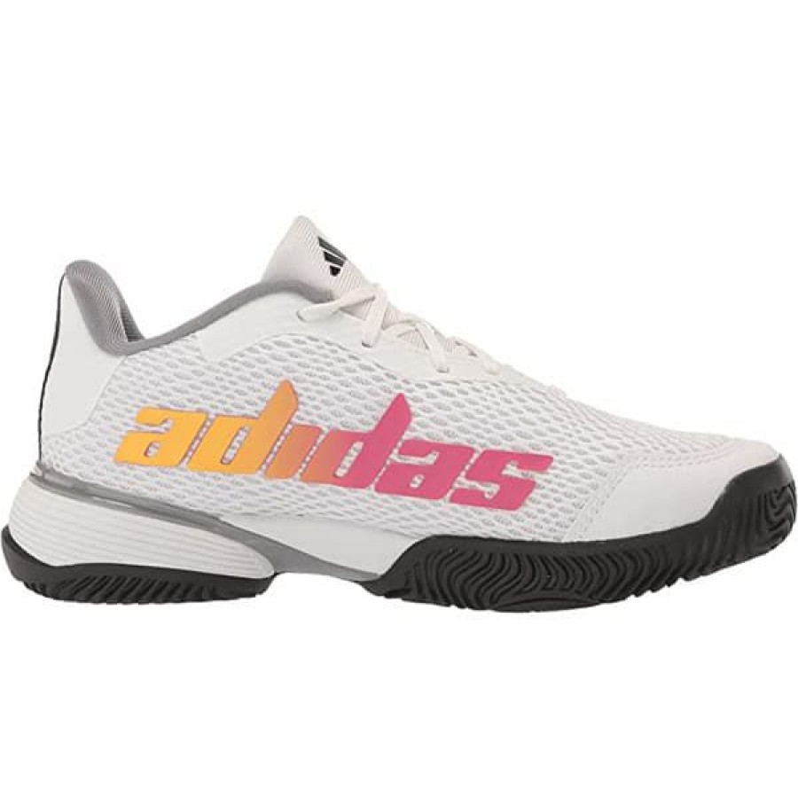 Shoes * | Half Off Adidas Barricade Junior Tennis Shoe Cloud White Hp9697