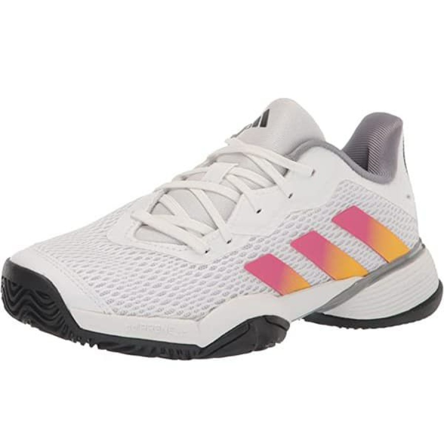 Shoes * | Half Off Adidas Barricade Junior Tennis Shoe Cloud White Hp9697