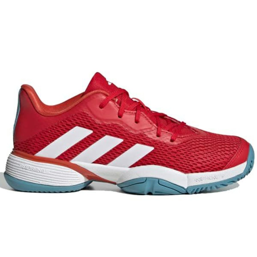 Shoes * | Half Off Adidas Barricade Junior Tennis Shoe Red Hp9696