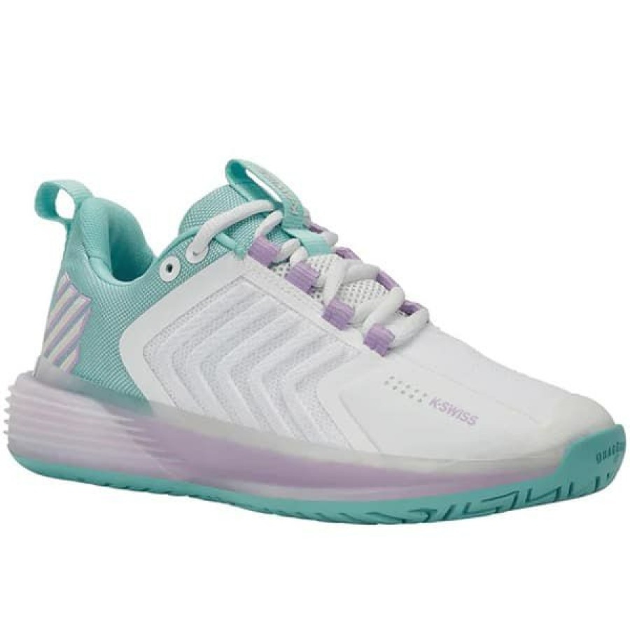 Shoes * | Special Offers K-Swiss Ultrashot 3 Women'S Tennis Shoe White 96988-190