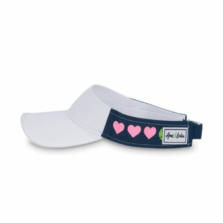 Headware * | Half Off Ame And Lulu Little Love Visor Hearts