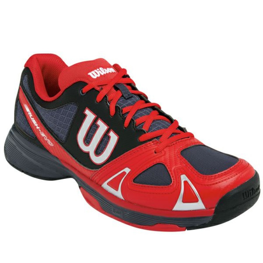 Shoes * | Discount Online Wilson Rush Junior Tennis Shoe Wilson Red/Coal/Black Wrs320340