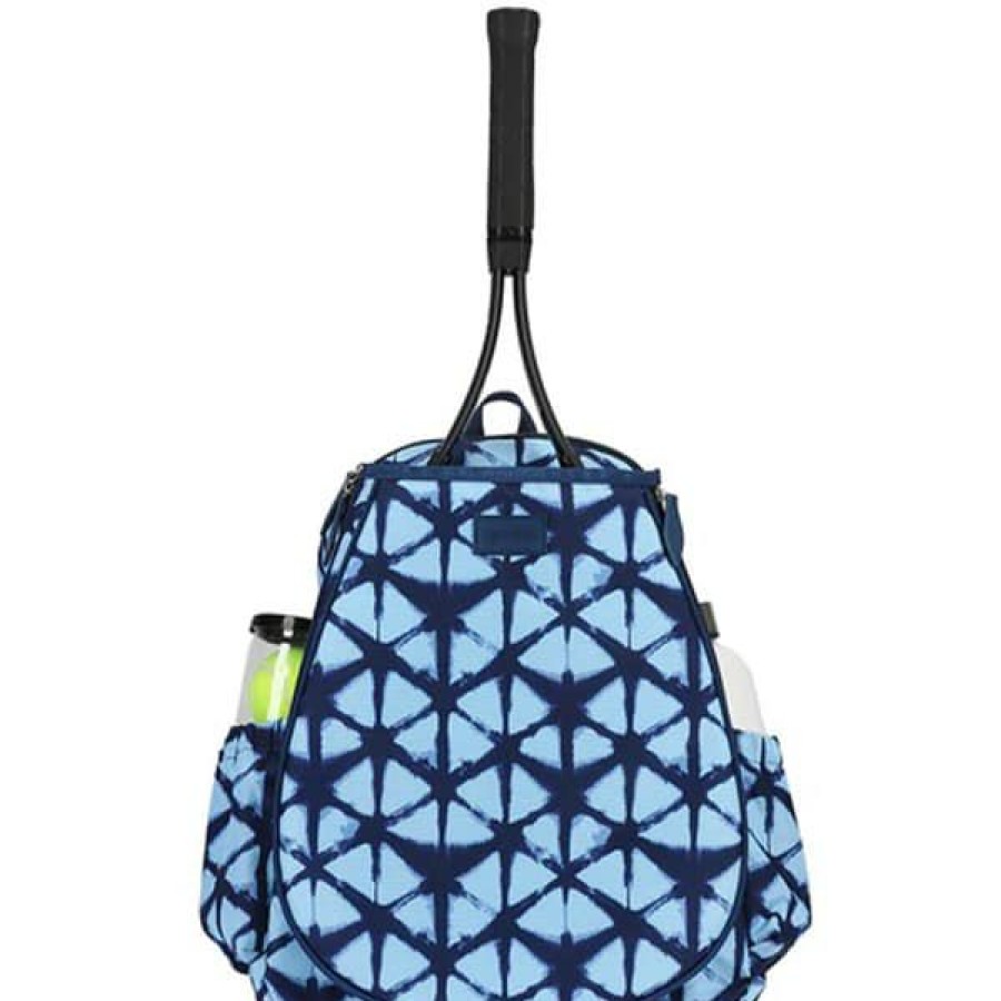 Bags * | Prefential Price Ame And Lulu Game On Tennis Backpack Blue Shibori