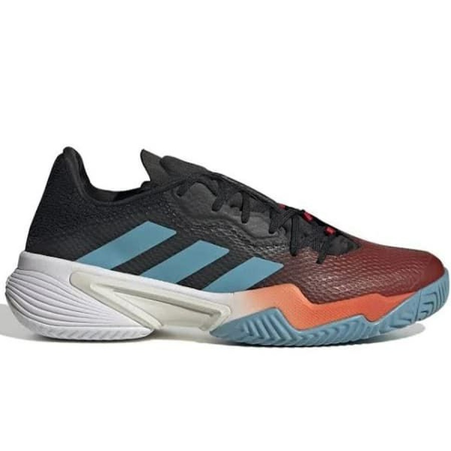 Shoes * | Limit Offer Adidas Barricade Men'S Tennis Shoe Red/Blue/Black