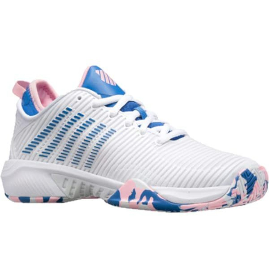 Shoes * | Special Offers K-Swiss Hypercourt Supreme Women'S Tennis Shoe White/Star Sapphire 96615-969