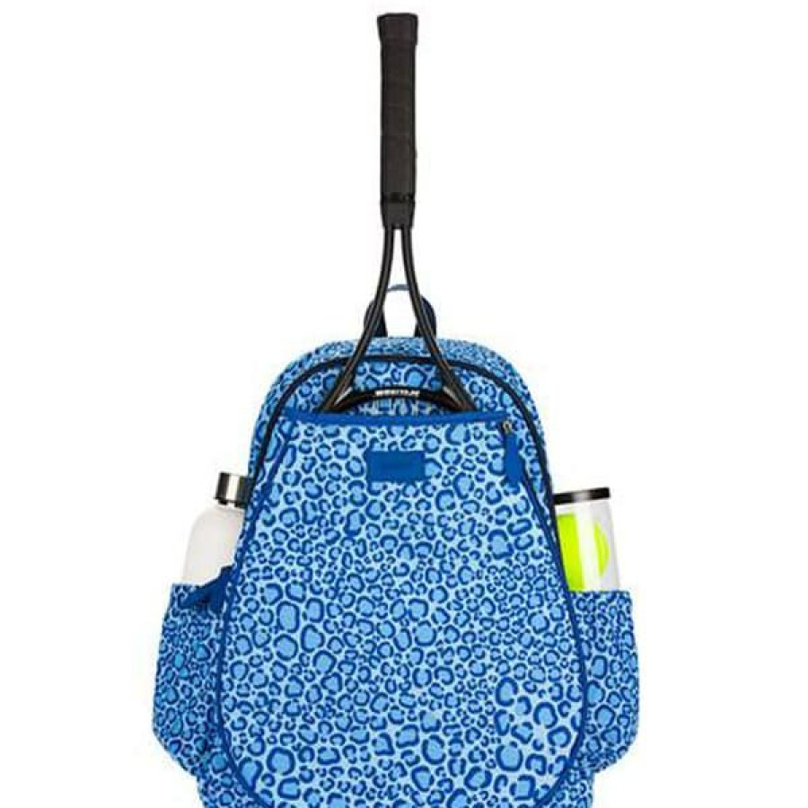 Bags * | Half Off Ame And Lulu Game On Tennis Backpack Blue Leopard