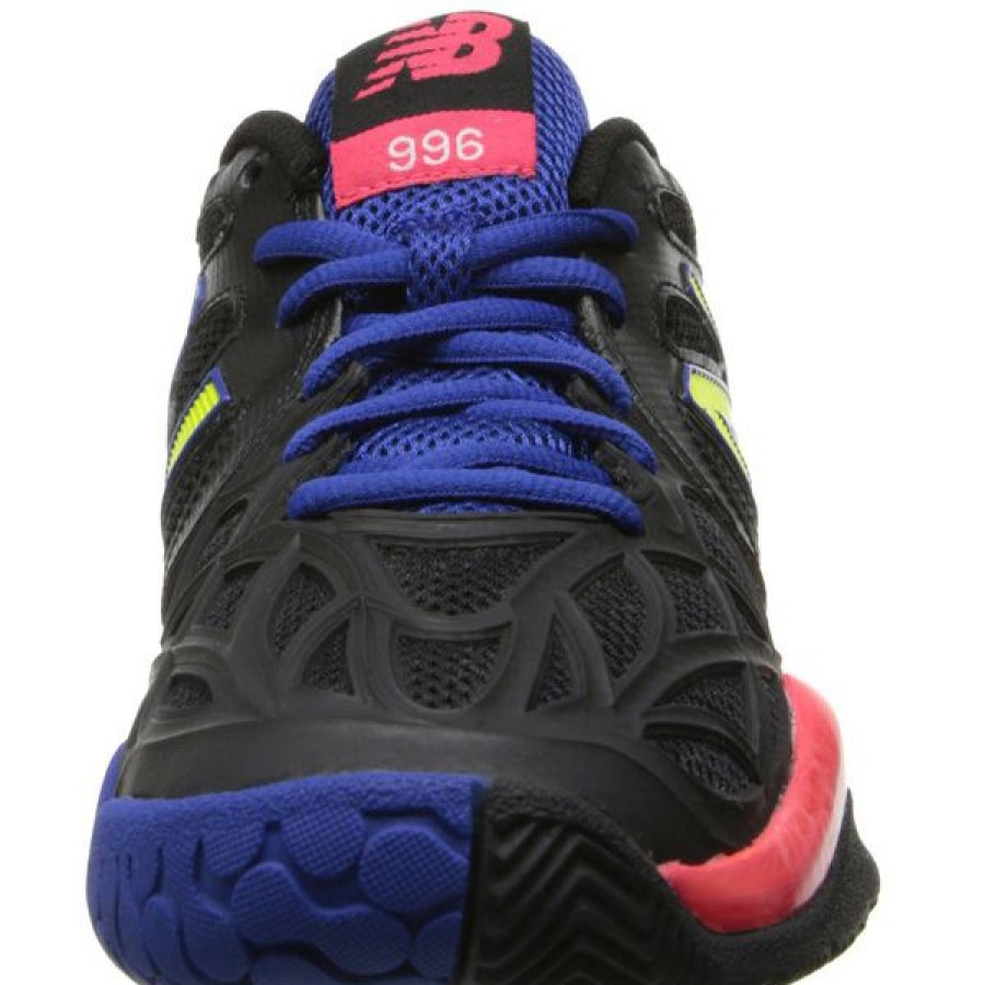 Shoes * | On Sale New Balance Wc996Bb Womens Tennis Shoes Black/Blue Infinity